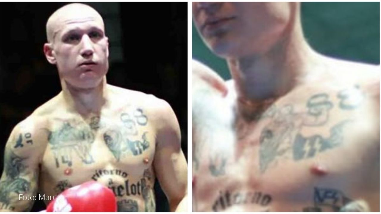 Un boxeador fue suspendido por los mensajes que tenía en sus tatuajes