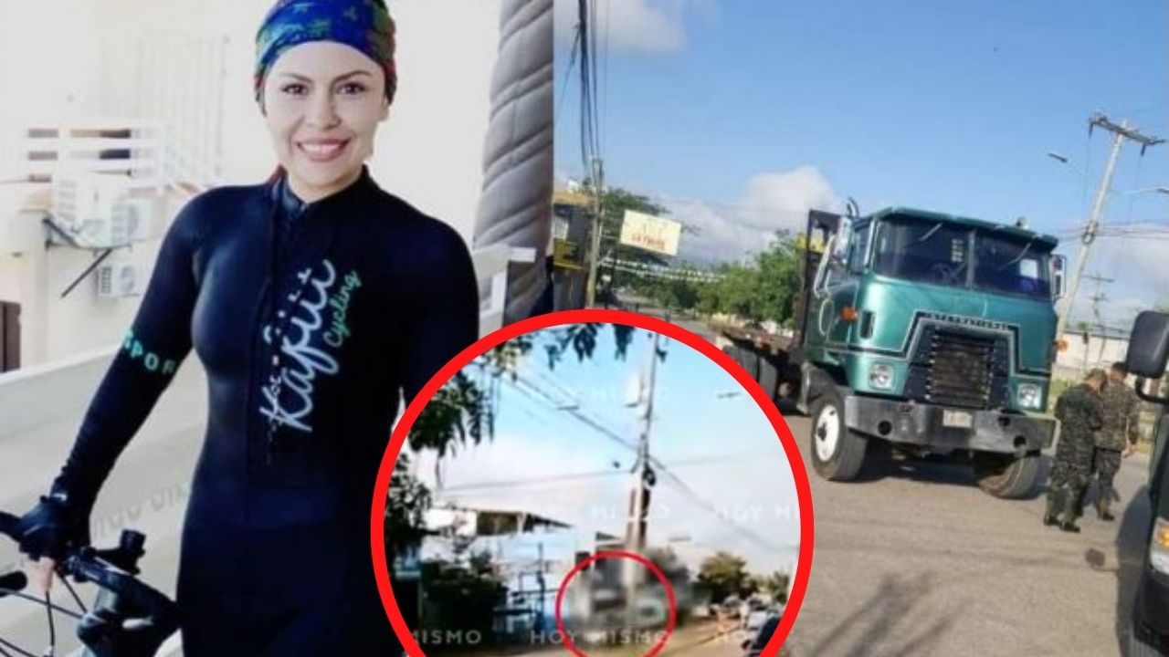 Captan el momento cuando fue atropellada, Maira Andino,  reconocida ciclista en Comayagua