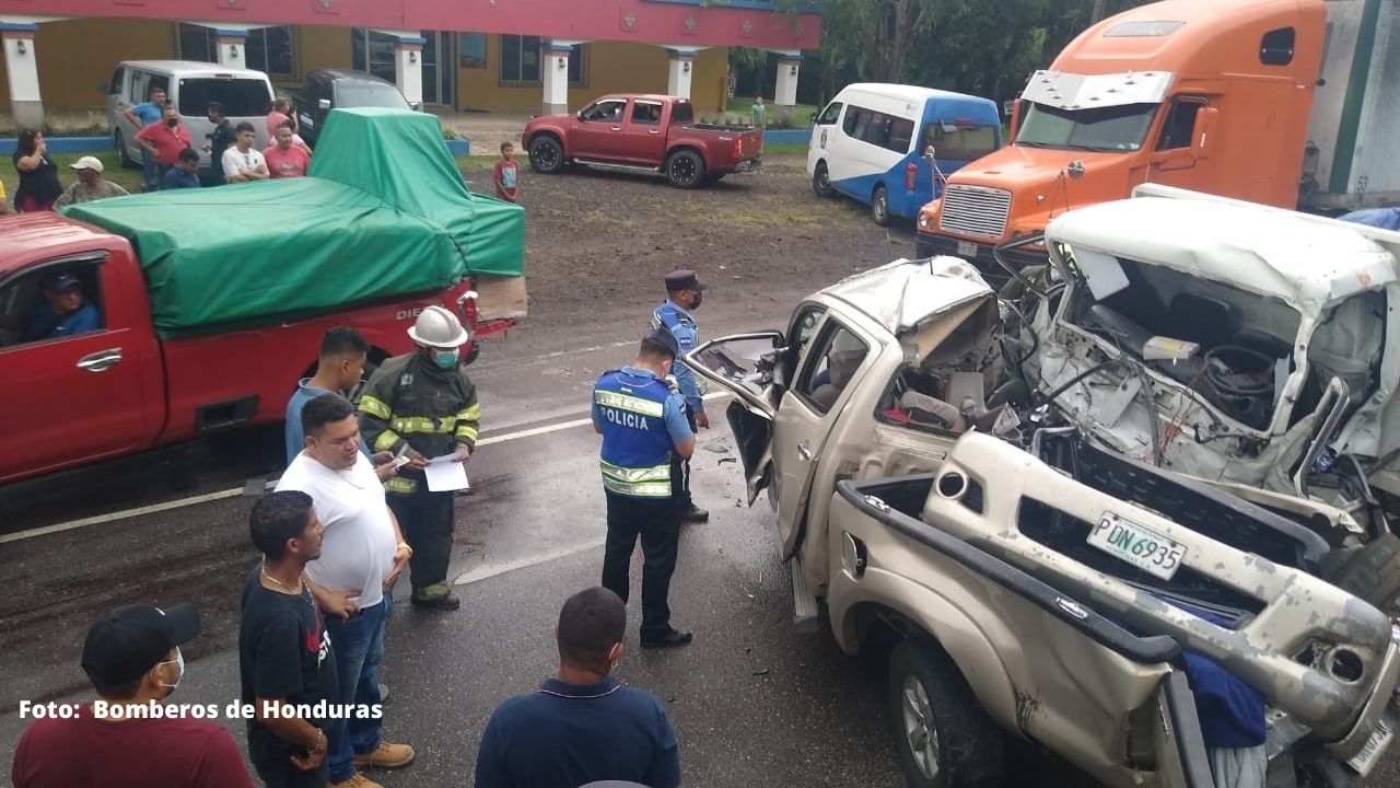 Dos muertos y un herido deja trágico accidente en el sector de Santa Cruz de Yojoa