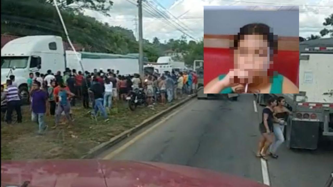 Mientras se conducían en motocicleta, madre y niña fueron arrolladas por rastra, la pequeña falleció
