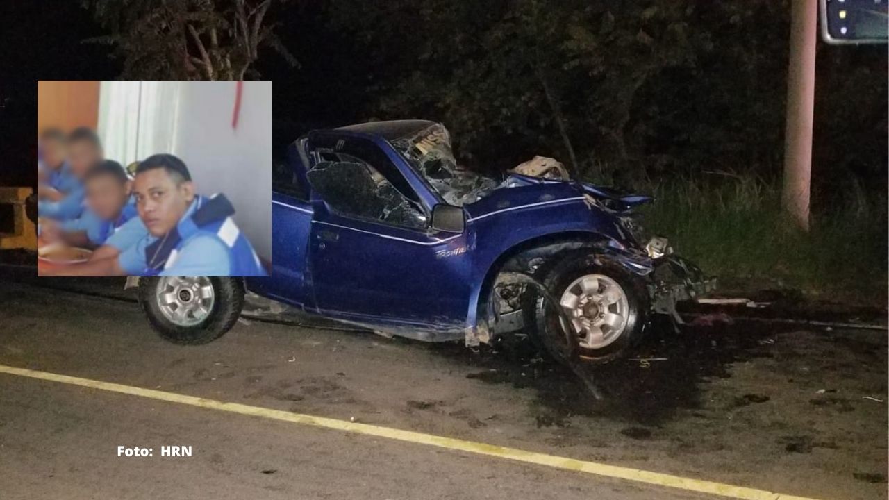 Policía de tránsito muere en colisión contra un camión en carretera a Olancho