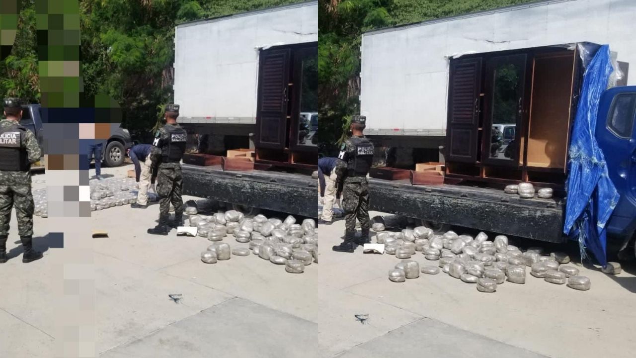 Al interior de dos armarios transportaban varios paquetes de marihuana en El Progreso