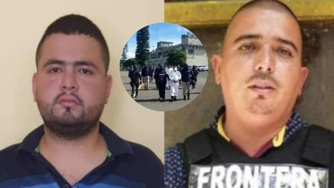 Vestidos con traje blanco, los hondureños Martín Díaz y Carlos Cordón fueron extraditados a Estados Unidos