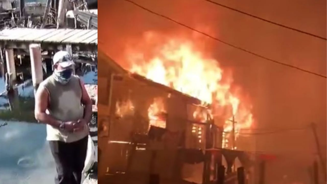 'Esa madrugada vivimos un infierno': el desgarrador testimonio de hondureño que perdió su casa por incendio en Guanaja
