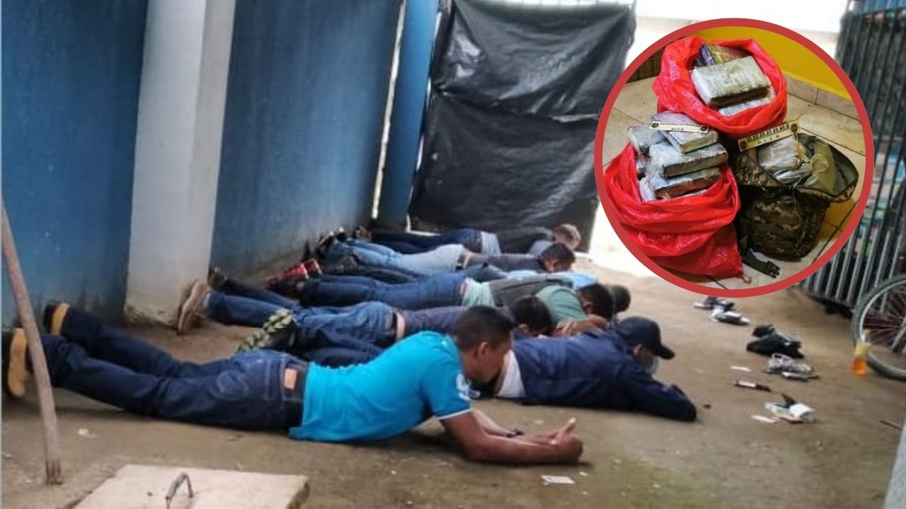 Ellos son los seis agentes de la DPI detenidos en Colón, Honduras, en posesión de 50 kilos de supuesta cocaína