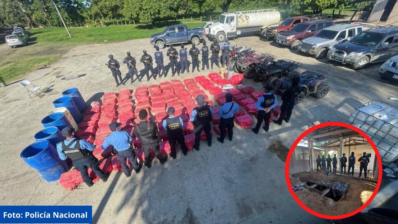 Autoridades decomisan armas, supuesta droga y vehículos en Jutiapa, Atlántida