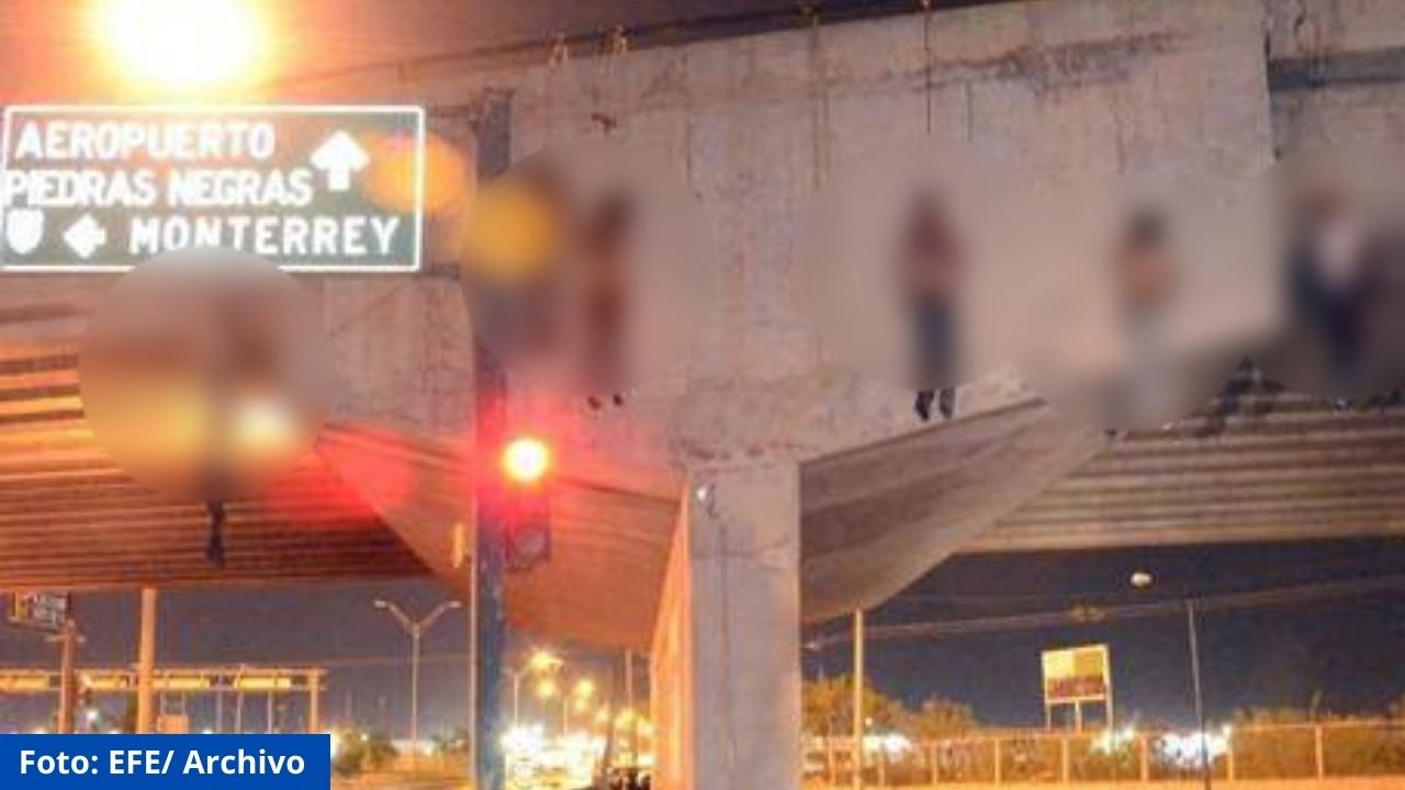 ¡Dantesca Escena! Encuentran colgados de un puente 9 cadáveres en Zacatecas, México