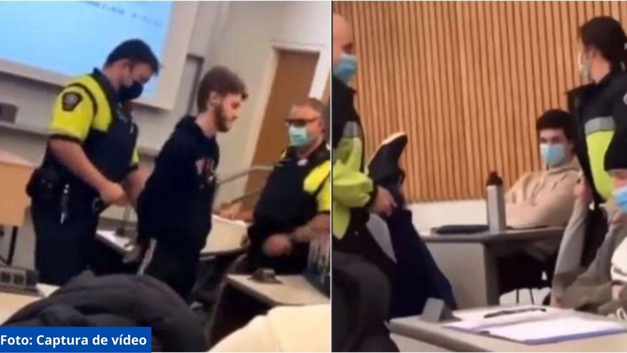 Arrestan a estudiante universitario por negarse a vacunarse y usar mascarilla en Canadá