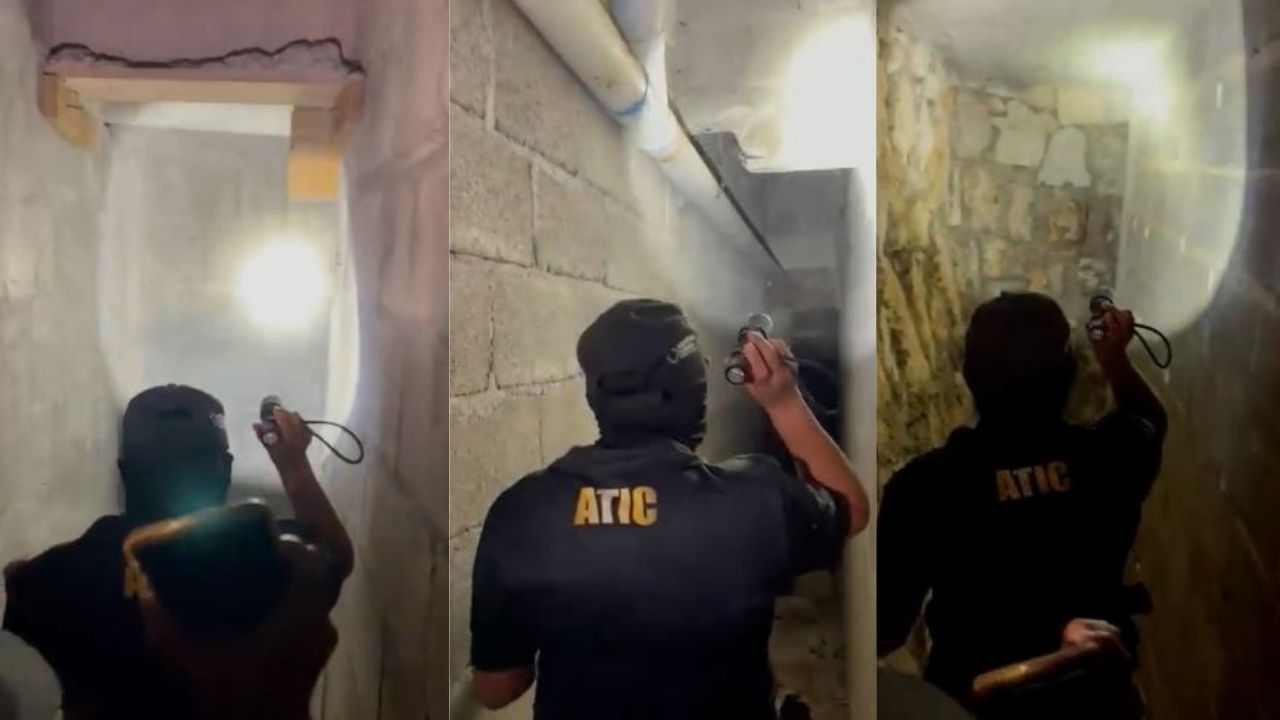Paso a paso: Así es el túnel hallado en vivienda asegurada al excapitán Santos Orellana