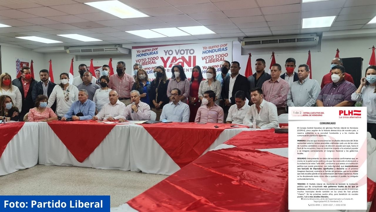 Partido Liberal se pronunció a favor de Libre para la elección del nuevo presidente del CN