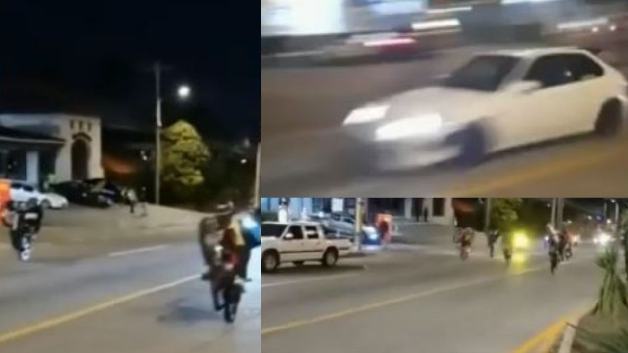 ¡A máxima velocidad! Captan a hondureños haciendo piques en el bulevar Suyapa de Tegucigalpa