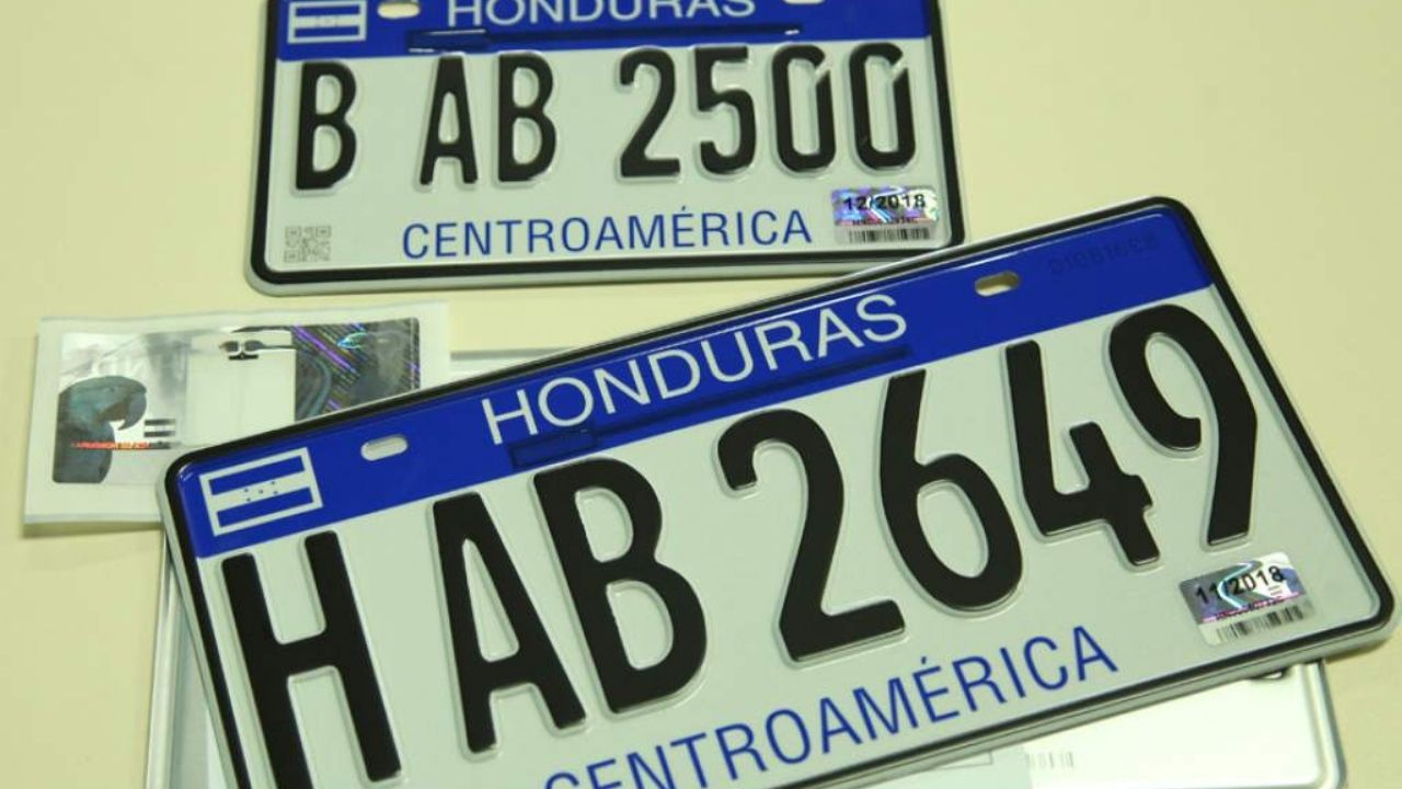Conozca el calendario para el cambio de las nuevas placas vehiculares en Honduras