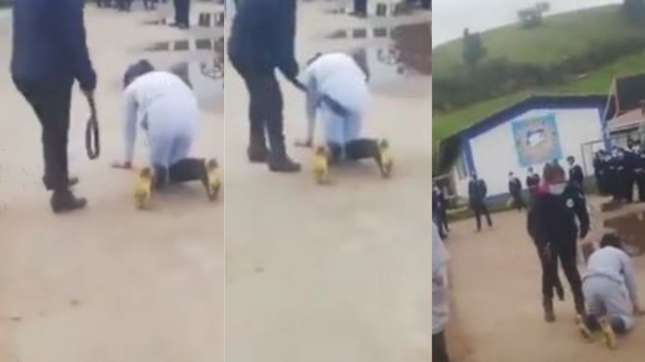 Captan a maestra dando fajazos a sus alumnos: el vídeo muestra cómo los colocaba en fila para azotarlos