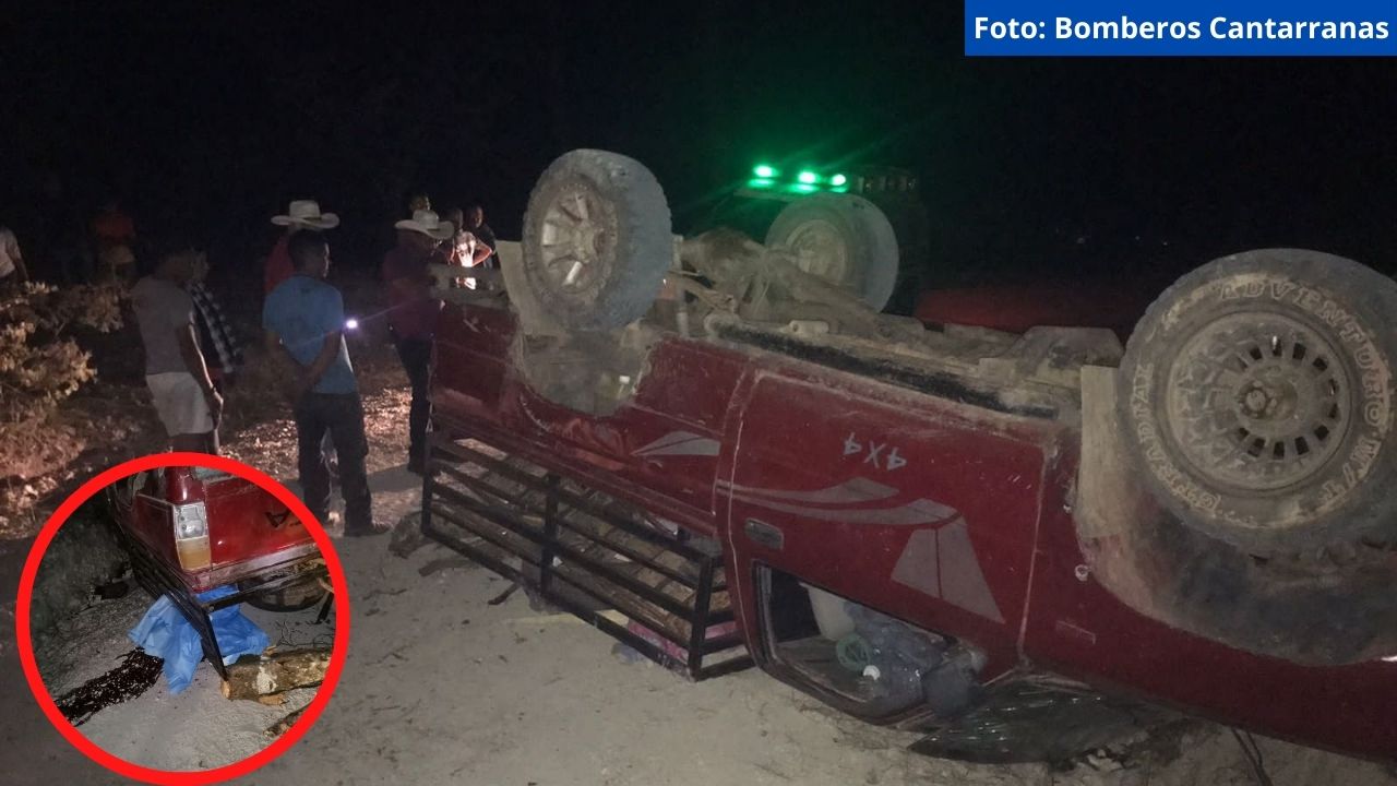 Volcamiento de un vehículo en Cantarranas dejó una persona muerta