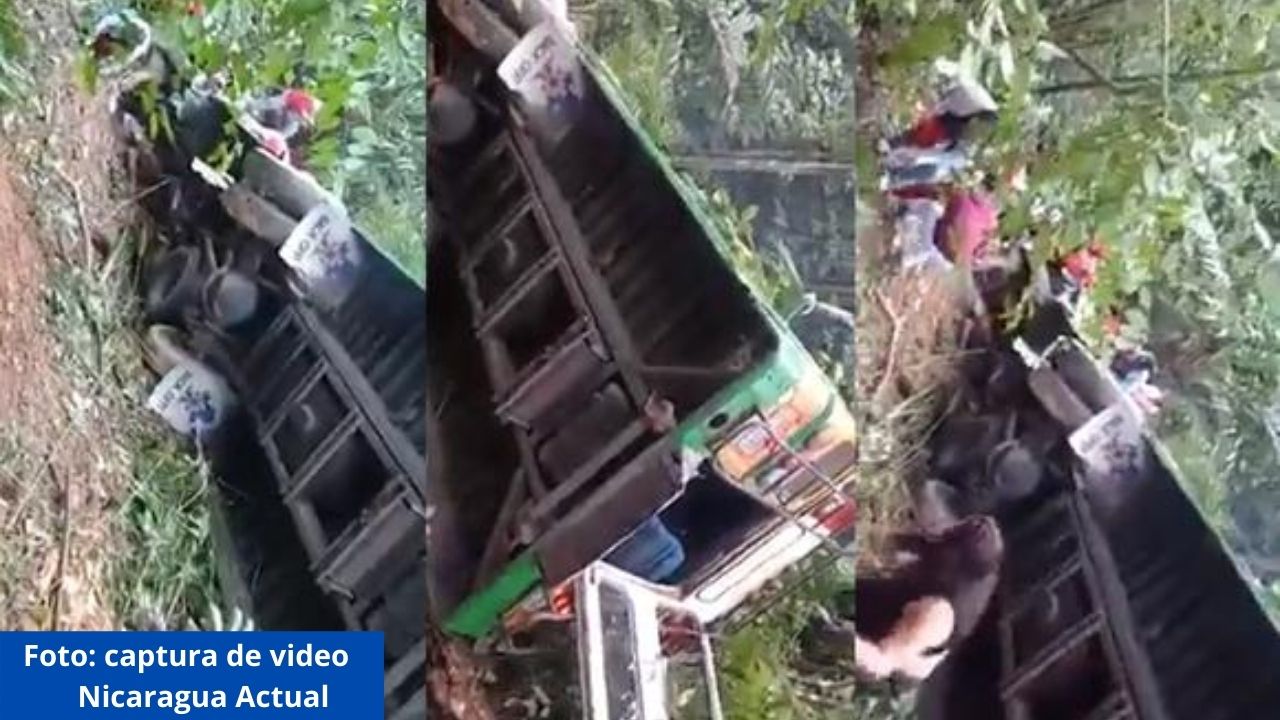 Dos muertos y varios heridos al caer un autobús en un abismo en Nicaragua