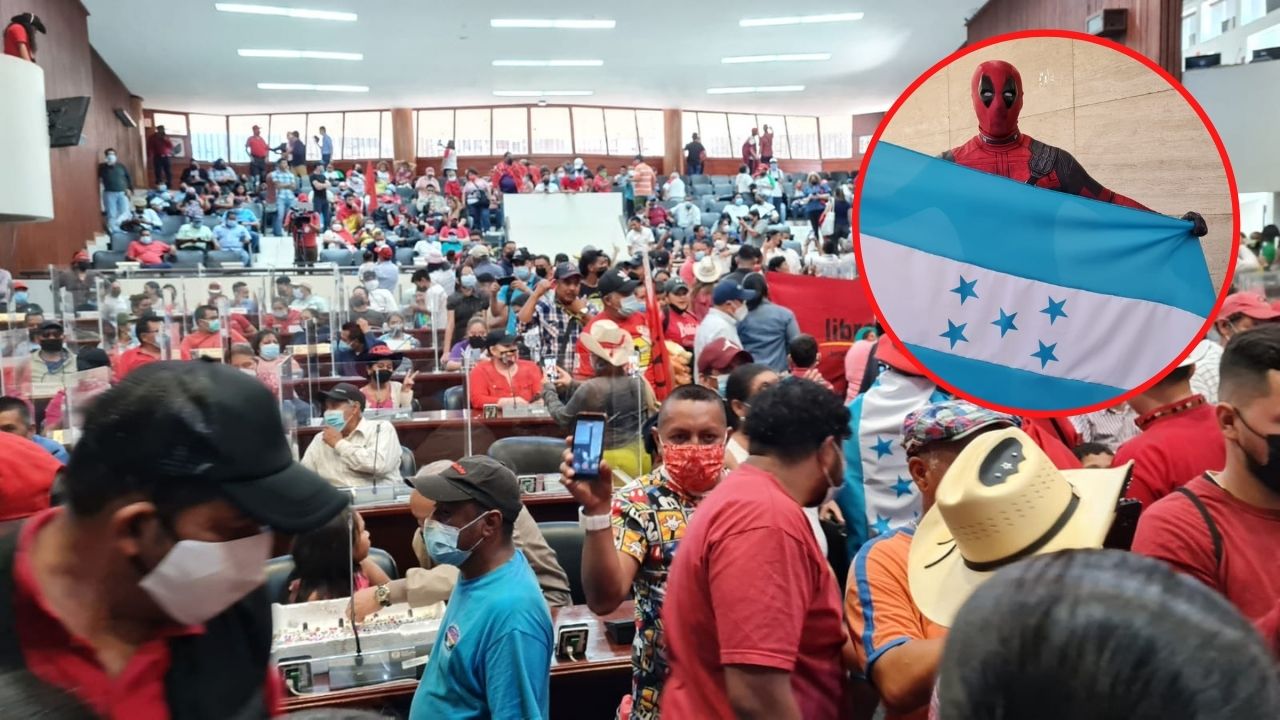 Fotos y videos: Hasta Deadpool  ingresó al Congreso Nacional de Honduras