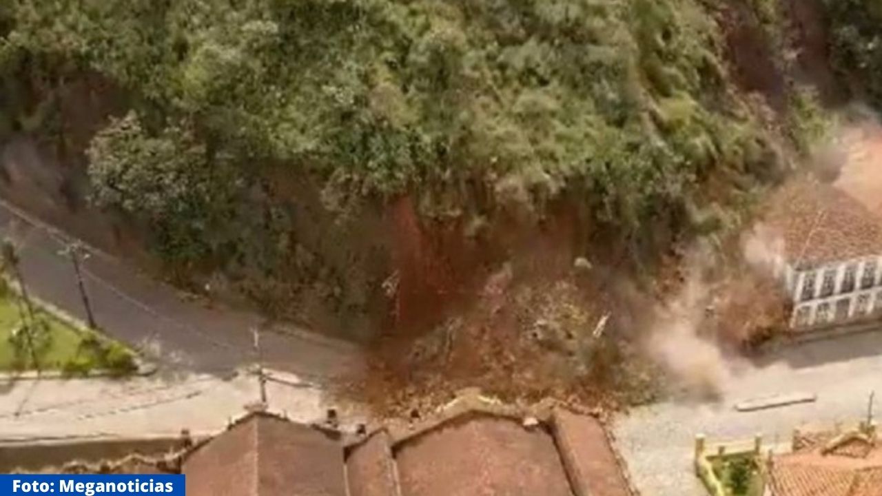 Vídeos: Cerro se derrumba en Brasil y se lleva una vivienda histórica