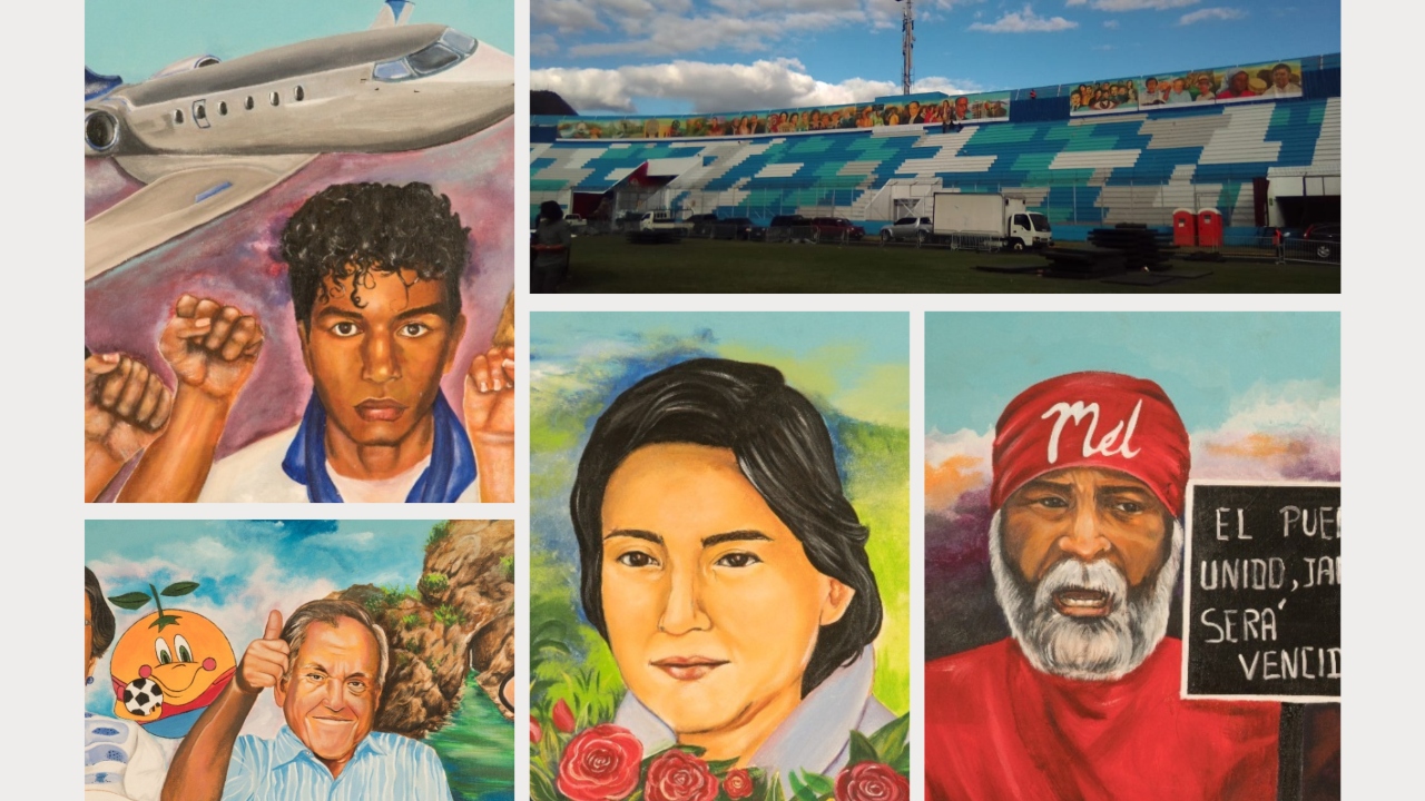 Vistosos murales acompañarán toma de posesión de Xiomara Castro en el Estadio Nacional