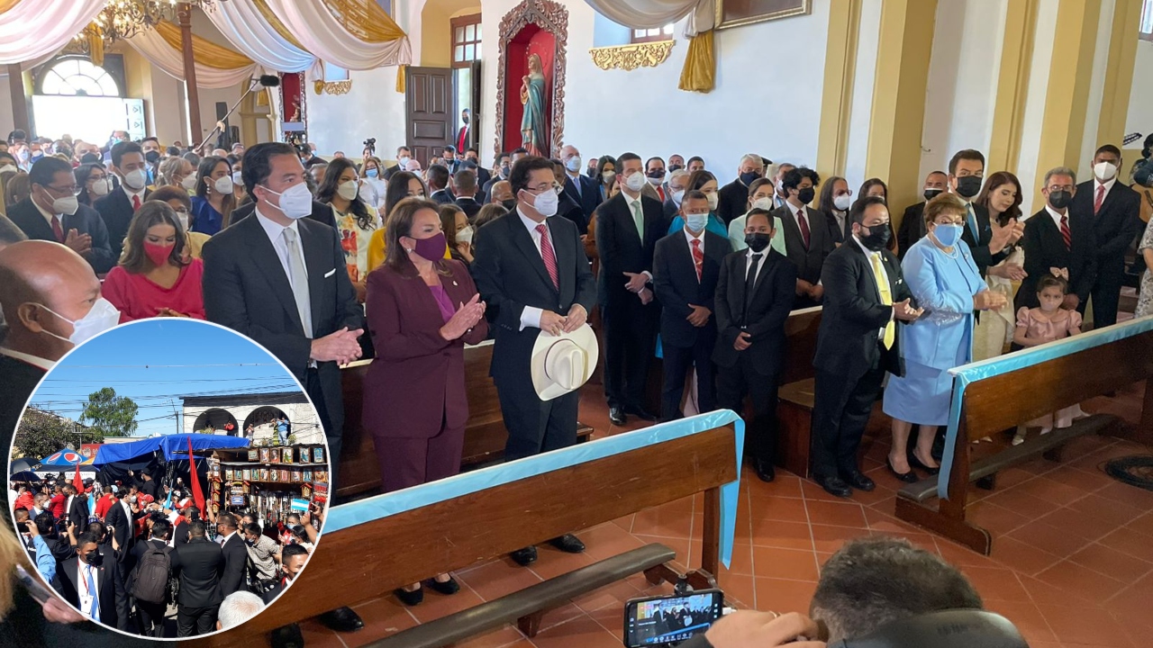 Fotos: Caluroso recibimiento dan a Xiomara Castro tras su llegada a la Ermita de Suyapa en Tegucigalpa, Honduras