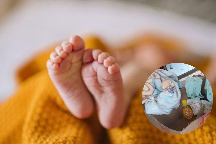 En una caja de cartón y con una nota dejan abandonado a un menor
