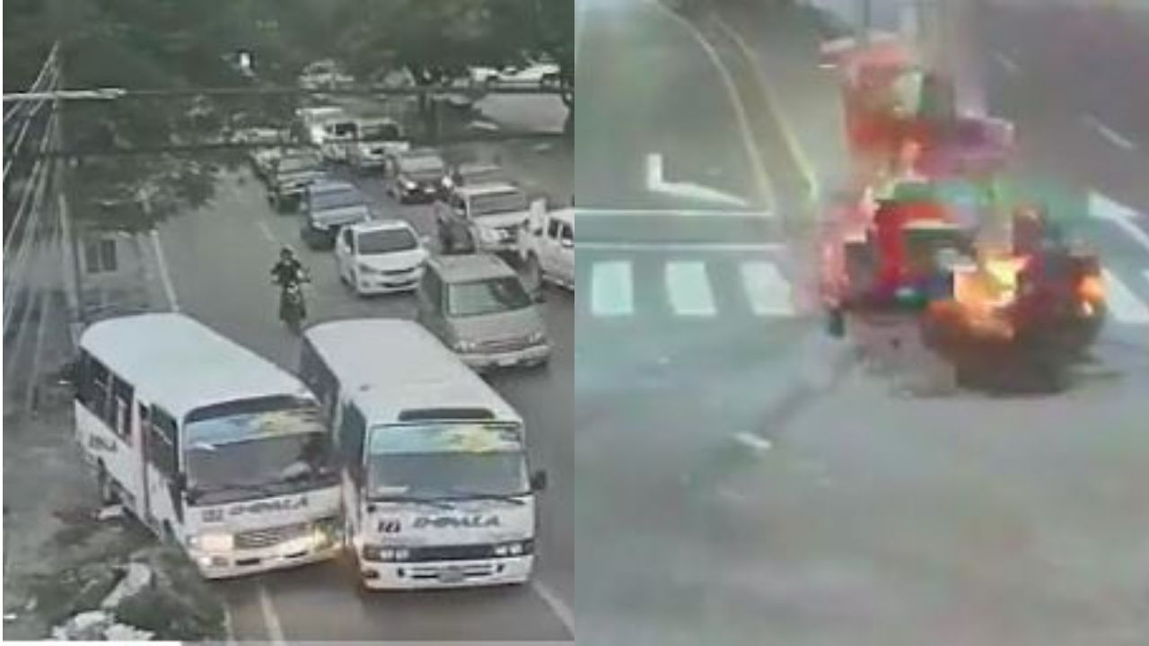 Vídeo: Cámaras captan aparatosos accidentes viales en Honduras