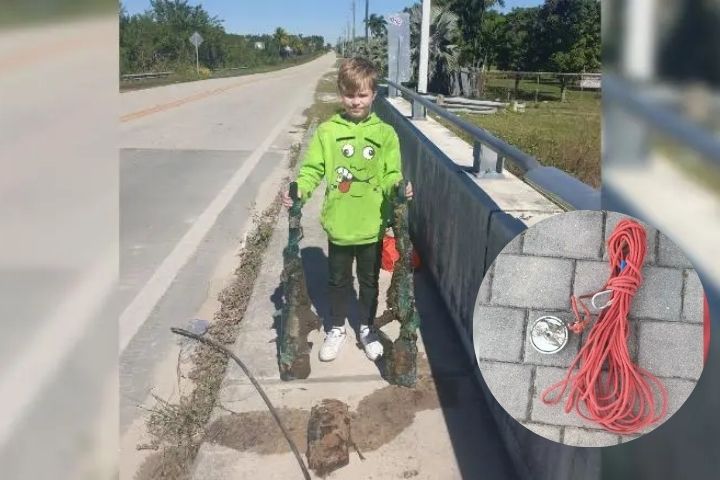 Niño salió de pesca con su abuelo y terminaron encontrando armas de francotirador