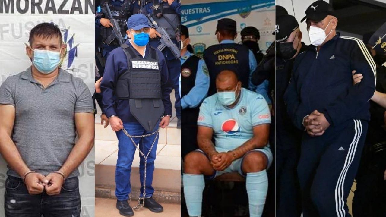 Los rostros de los cuatro hondureños en proceso de extradición por narcotráfico
