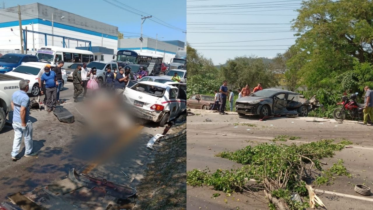Al menos dos muertos y varios heridos deja aparatoso accidente en Choloma