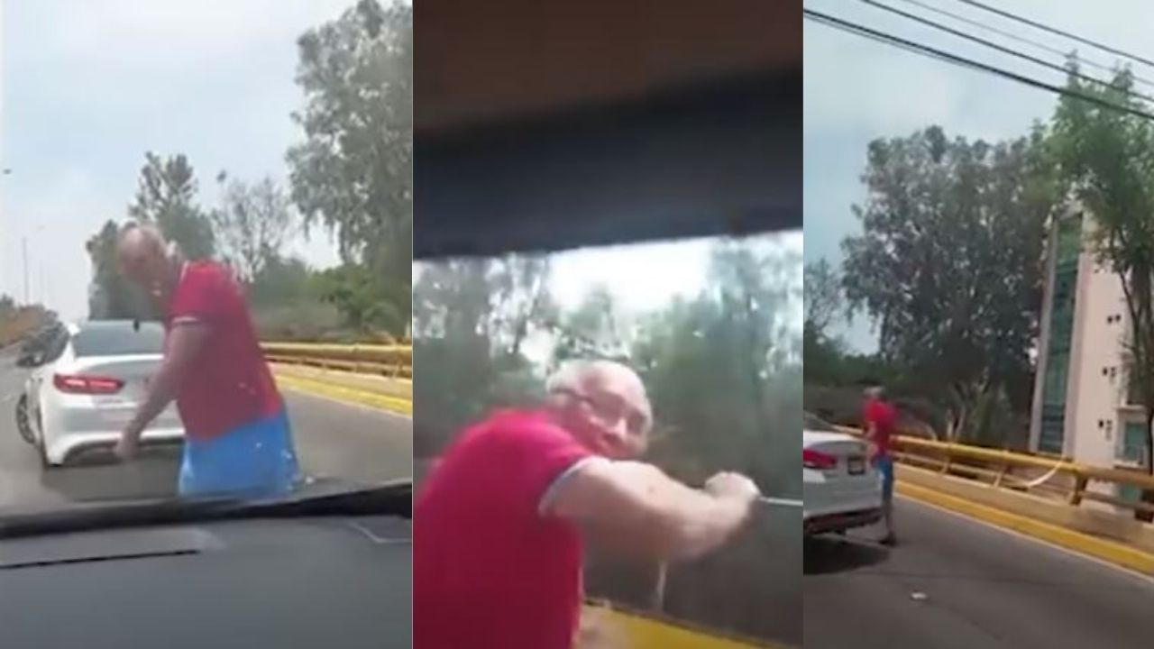 Vídeo: Detuvo su carro y atacó con un fierro el de una familia porque no le cedió el paso