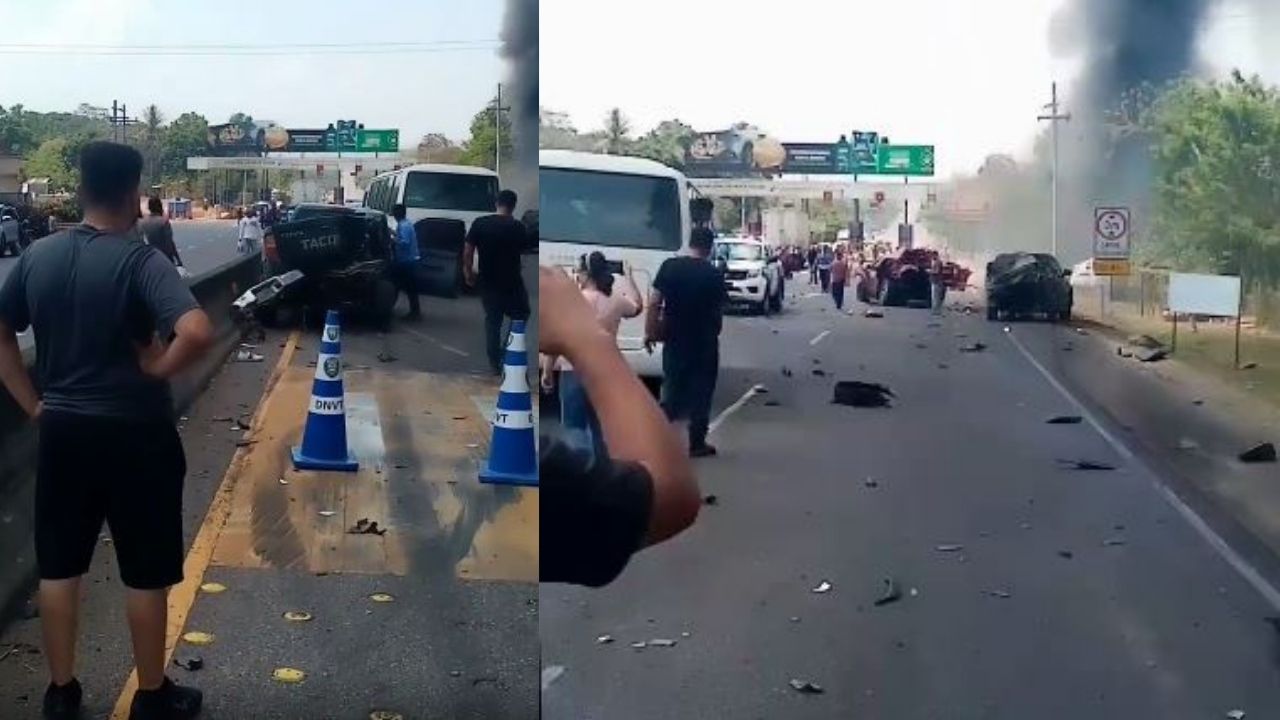 Video: Rastra 'sin frenos' provoca brutal accidente en Santa Cruz de Yojoa