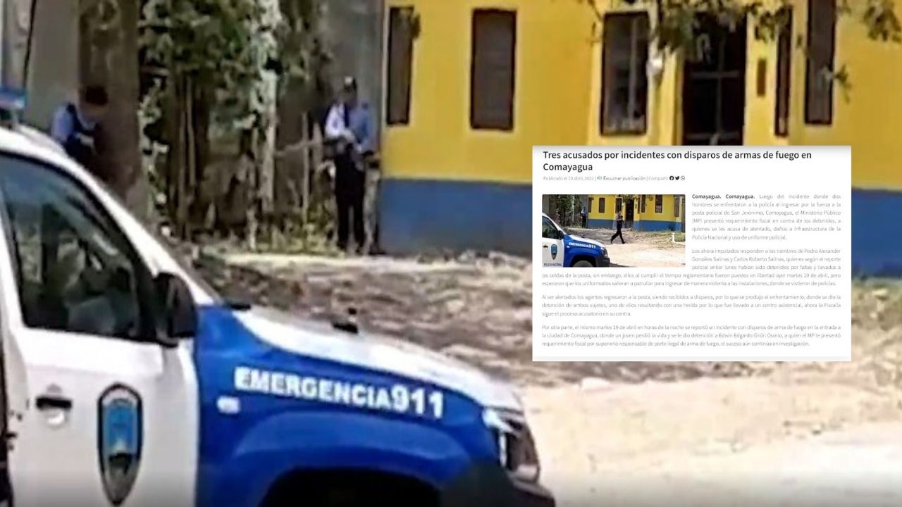 Acusan dos implicados en enfrentamiento en una posta policial de Comayagua
