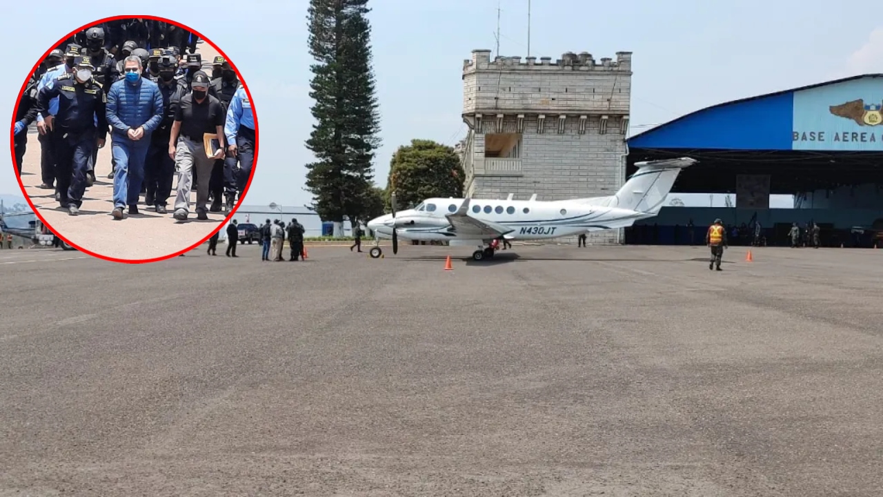 Llega a Nueva York avión de la DEA que extraditó a expresidente Hernández