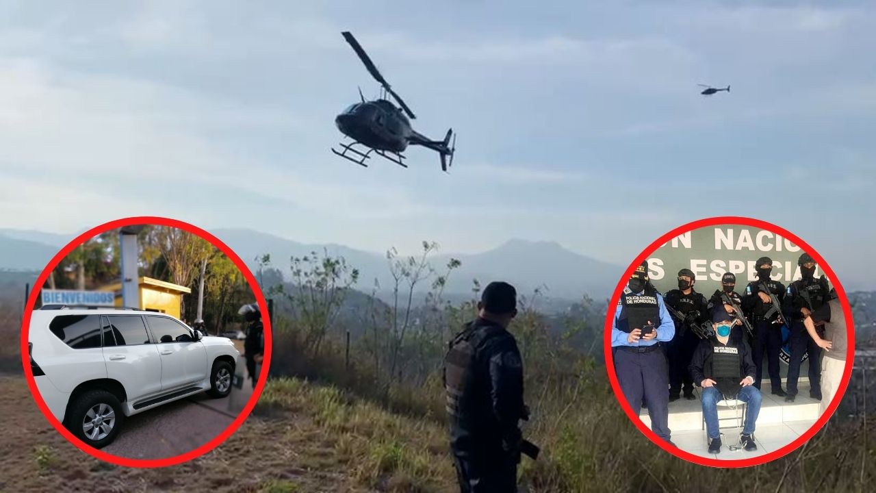 Caravana de patrullas y helicópteros: Así fue el simulacro de extradición del expresidente Hernández