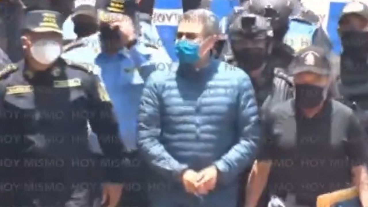 Así fue el traslado de JOH hacia la base aérea Hernán Acosta Mejía previo a abordar avión de la DEA