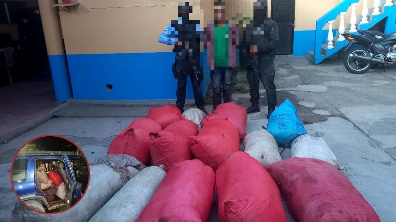 Detienen a sujeto con 14 sacos de mezcal con supuesta marihuana