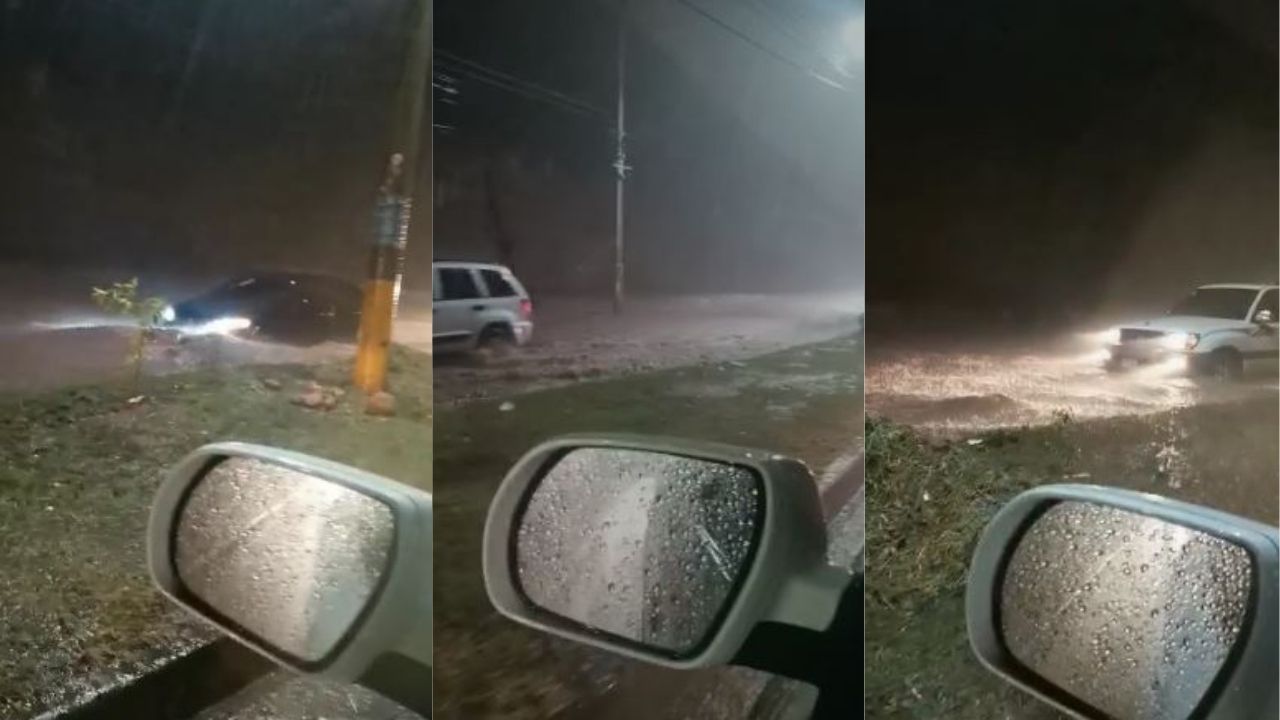 Inundaciones, personas atrapadas en sus vehículos han provocado las fuertes lluvias en Tegucigalpa