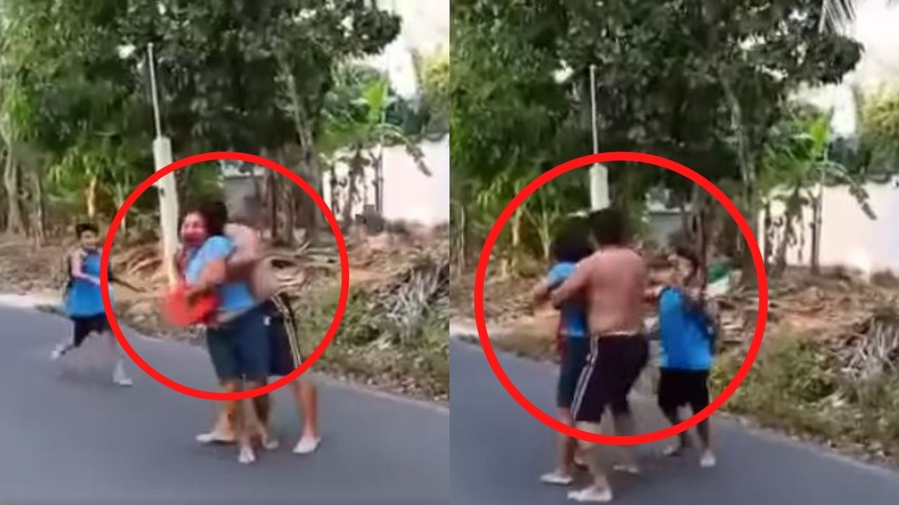 Graban a sujeto mientras agredía a su pareja frente a sus  hijos, esto la salvó