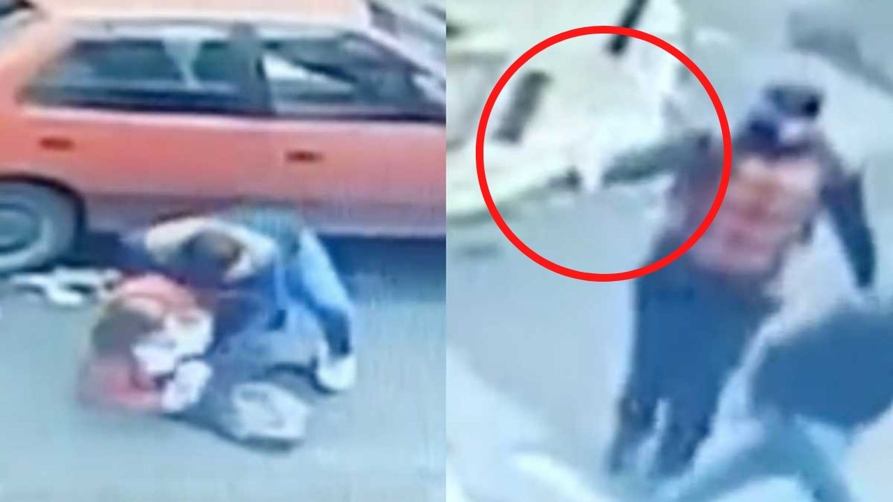 ¡Amor de hijo! cámara graba cómo le disparan a hombre que protegía a su mamá