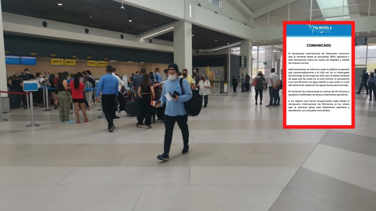 Vuelos en Palmerola se ejecutan con normalidad: 'filtración  de agua' ya fue resuelta