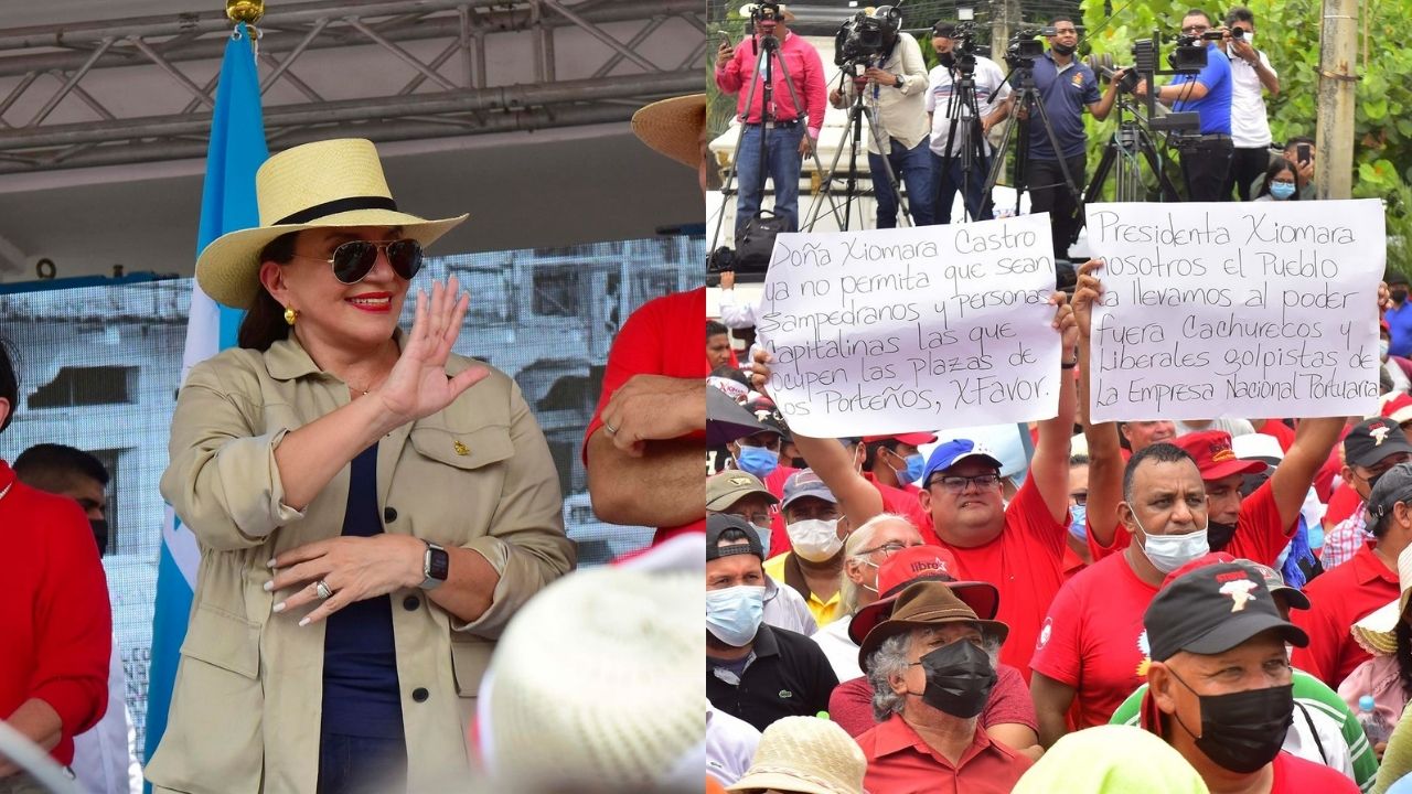 'Soy la primera trabajadora de la patria', presidenta Castro en marcha de trabajadores que reclaman sus derechos