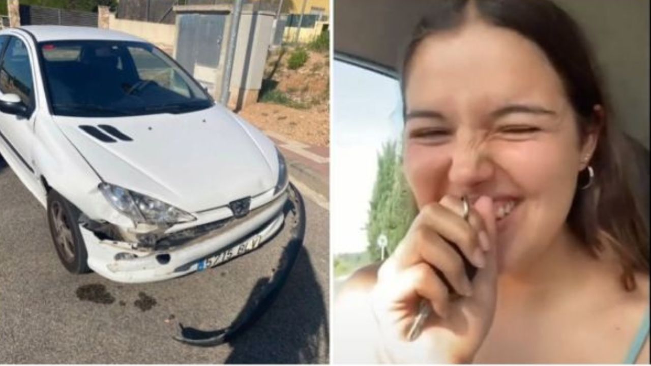 Video: Joven que había conseguido su licencia choca al presumirla