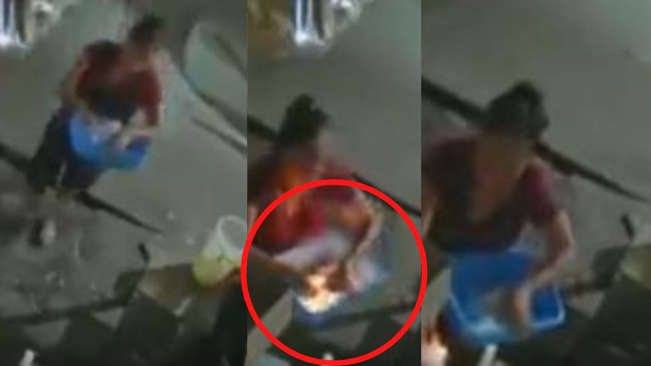 Así quemó mujer local de mercado en ataque de supuestos  celos, mira el video