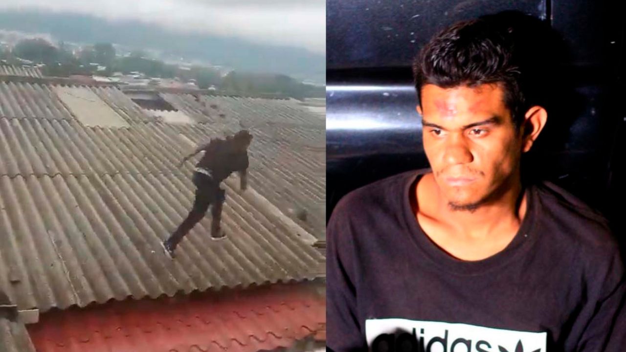Vídeo: Detienen a 'Zompopo', supuesto pandillero que huía de la Policía por los techos de casas