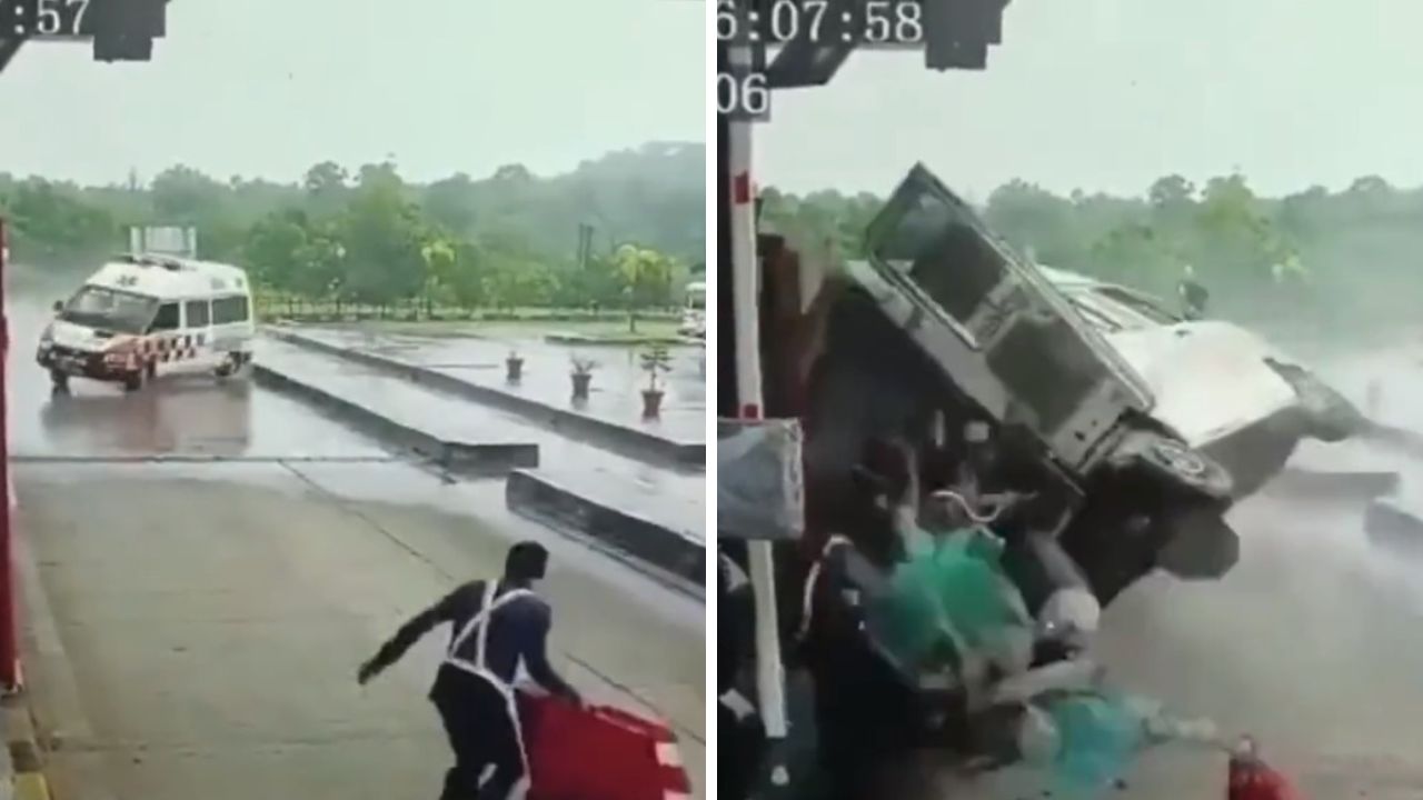 ¡Impactante! Ambulancia derrapa por culpa de la lluvia y mata a cuatro personas