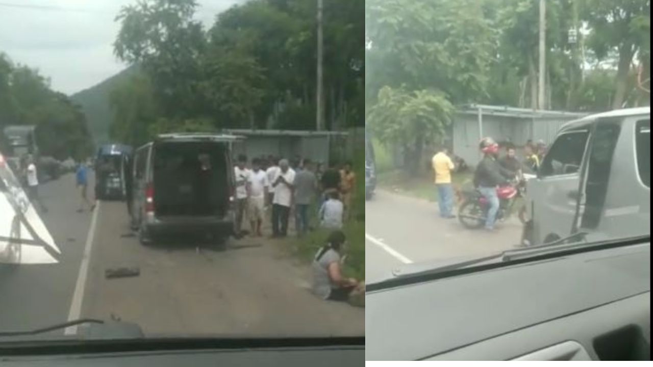 Video: Pasajeros heridos por supuesta pelea de ruta entre dos rapiditos en San Pedro Sula