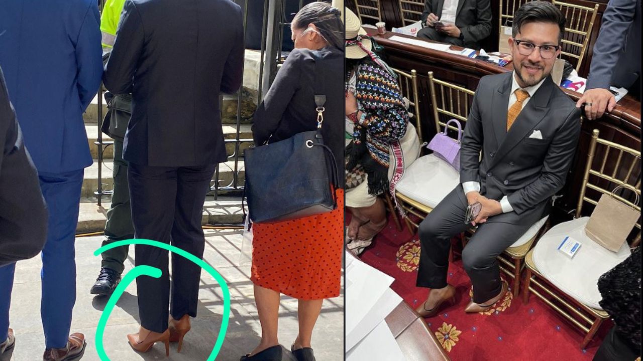 Diputado llegó a toma de posesión en tacones de mujer por está razón