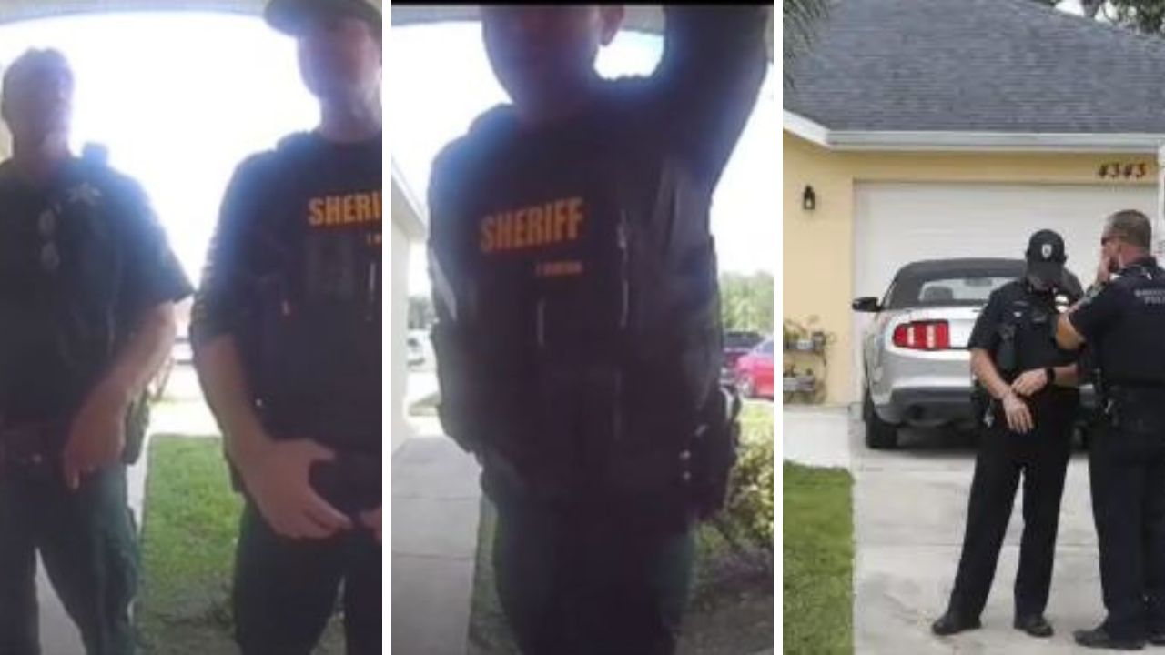 Un video de policías que se equivocan de casa en un desalojo se hace viral