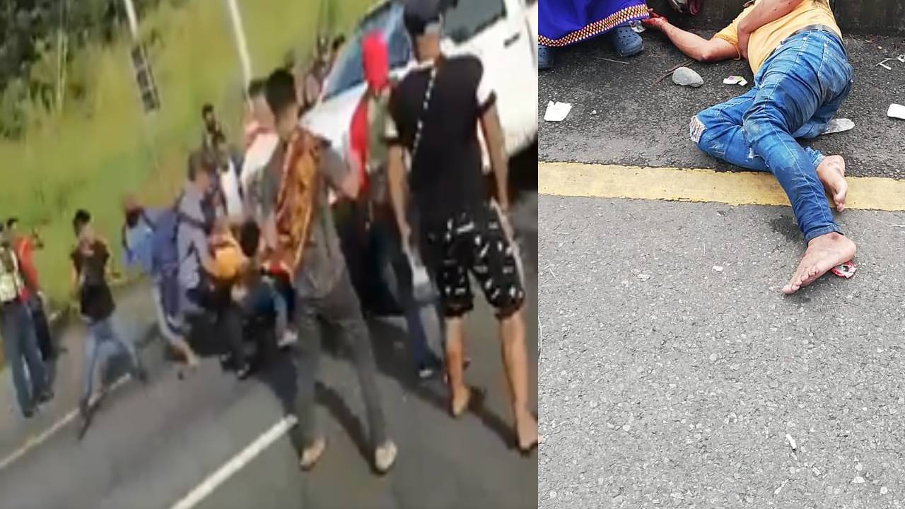Captan momento cuando vehículo atropella a dos personas durante protestas en Panamá