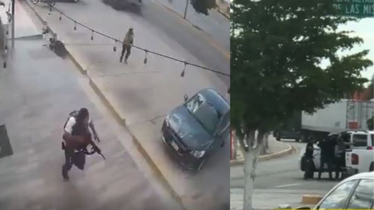 ¡De película! Captan intensa balacera entre sicarios del Cartel de Sinaloa y policías