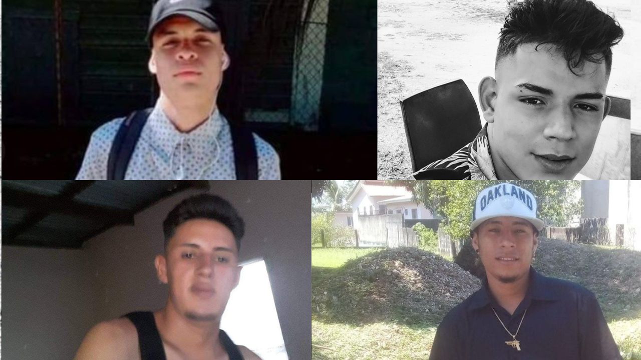 Rostros de las víctimas de  masacre en barrio El Porvenir de Puerto Cortés